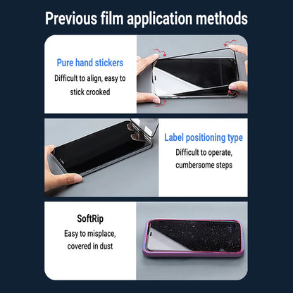 1-2PCs Privacy Screen Protector For iPhone 16 15 14 13 12 11 Pro Max XR XS X 8K Oleophobic Coating Dust free Installation Glass
