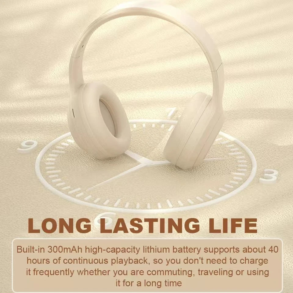 #Wireless Bluetooth Headphones Over Ear HIFI Stereo Headsets Noise Reduction Sports Gaming Earphones Music Player with Mic gifts - Universal Market
