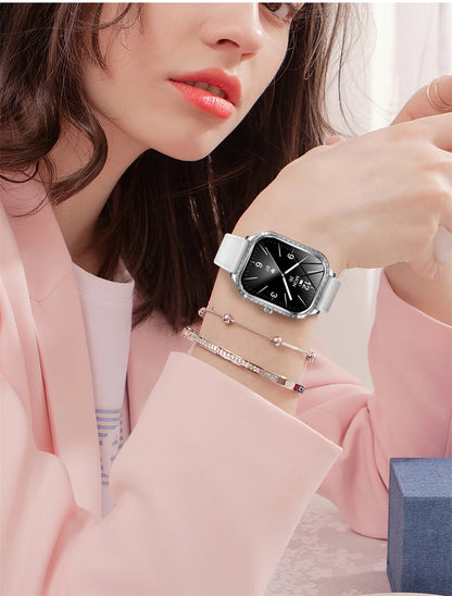For Xiaomi Huawei New Women Smart Watch Heart Rate Blood Pressure Monitor Music Playback AI Voice Sports BT Calling SmartWatch