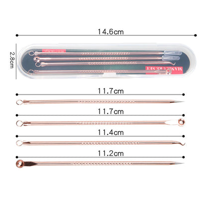 Acne Needle Remove Blackhead Blemish Pimple Comedone 4pcs/Set Double-ended Stainless Steel Facial Cleaning Skin Care